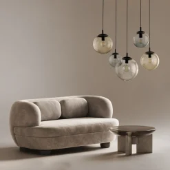 Lampa Wisząca ESME Mix Szklane Klosze 5xE27