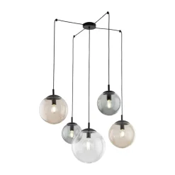 Lampa Wisząca ESME Mix Szklane Klosze 5xE27