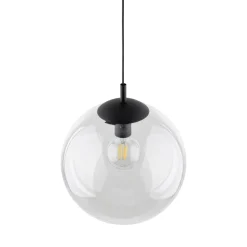 Lampa Wisząca ESME Transparentny Szklany Klosz 1xE27 35 cm