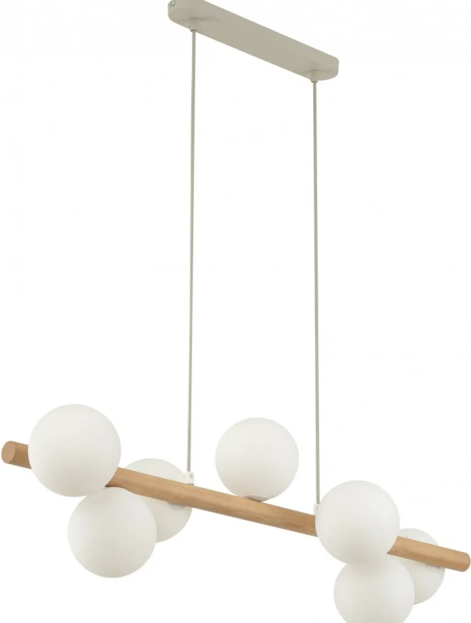 Lampa Wisząca ESTERA Brązowy Biały Szklane Klosze 7xG9