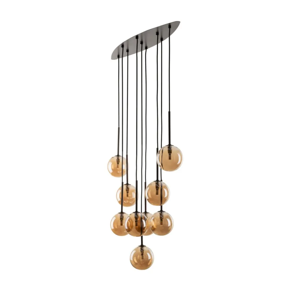 Lampa Wisząca ESTERA Brązowy Szklane Klosze 9xG9
