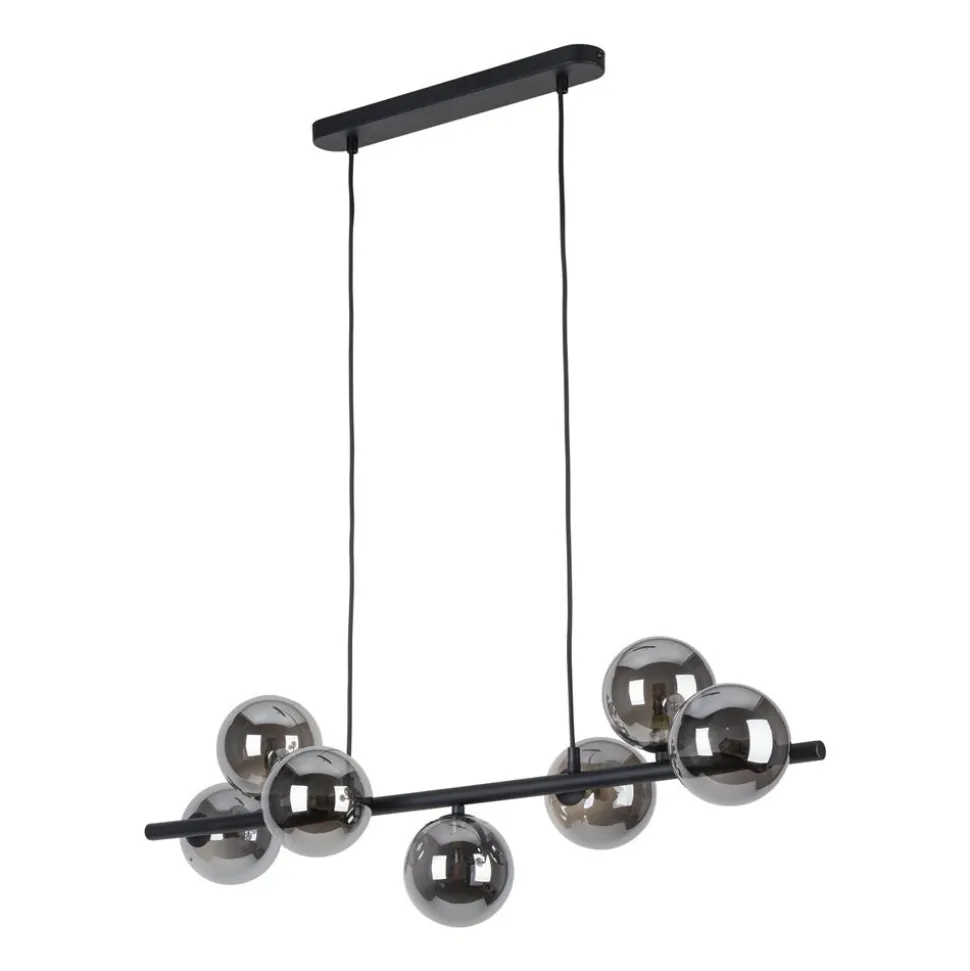 Lampa Wisząca ESTERA Czarny Grafitowy Szklane Klosze 7xG9
