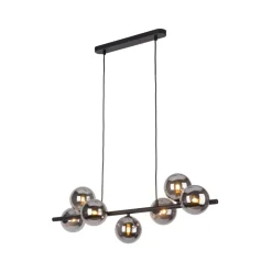 Lampa Wisząca ESTERA Czarny Grafitowy Szklane Klosze 7xG9