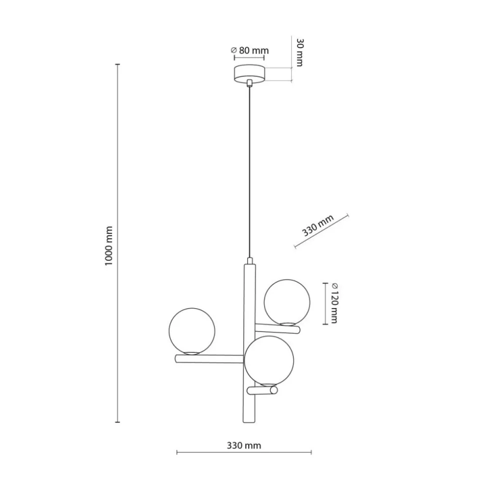 Lampa wisząca ESTERA WOOD orzech klosz biały 3xG9