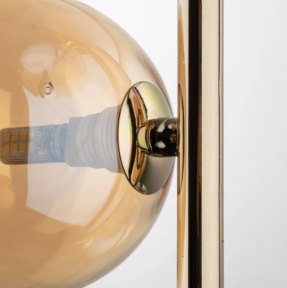 Lampa Wisząca ESTERA Złoty Szklane Klosze 3xG9