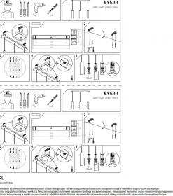 Lampa Wisząca EYE Czarny 3xGU10 Listwa