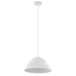 Lampa wisząca FARO Biały Metalowy Klosz 1xE27 34cm