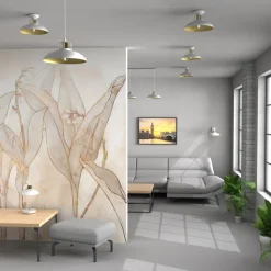 Lampa Wisząca FELIX Biały Złoty Metalowy Klosz 1xE27 29cm