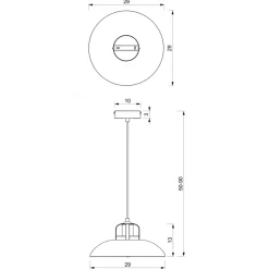 Lampa Wisząca FELIX Biały Złoty Metalowy Klosz 1xE27 29cm