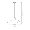 Lampa wisząca FERRO Biała Metalowa 1xE27 38cm