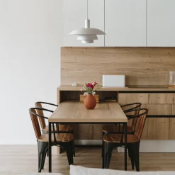 Lampa wisząca FERRO Biała Metalowa 1xE27 38cm
