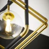 Lampa Wisząca FIORI I Czarny Złoty Szklany Klosz 1xG9 29 cm