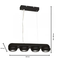 Lampa Wisząca FLARE Czarny 40W LED