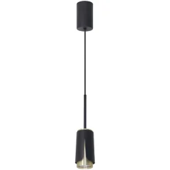 Lampa Wisząca FLOWER Czarny Złoty 1xGU10 7cm