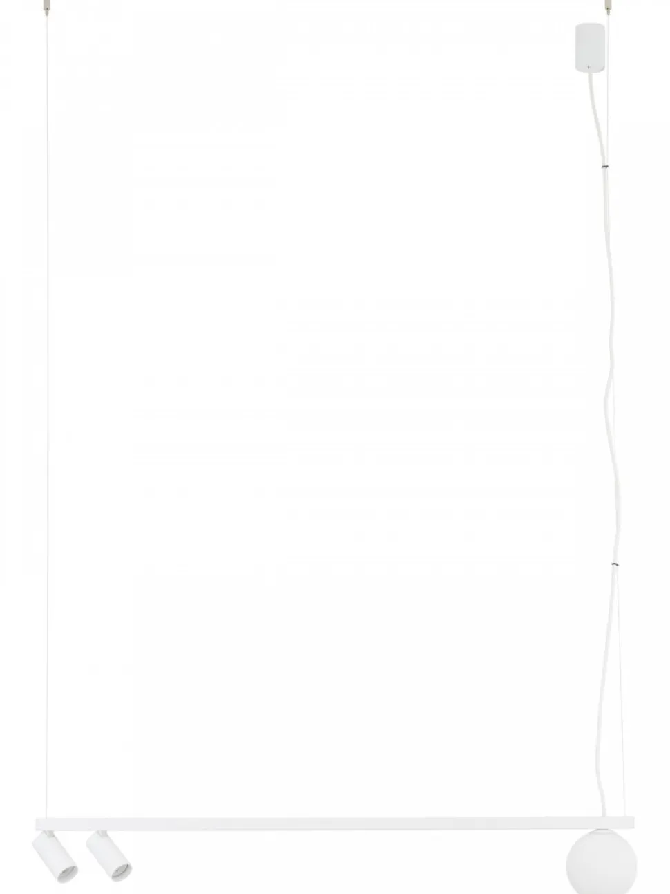 Lampa wisząca FOURTY biała 2xGU10 1xG9