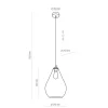 Lampa Wisząca FUENTE Bursztynowy Szklany Klosz 1xE27 24cm