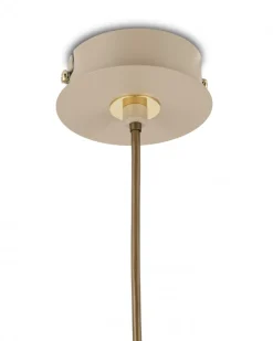 Lampa Wisząca Galaxy Beżowa Szkło 1xE27 27 cm