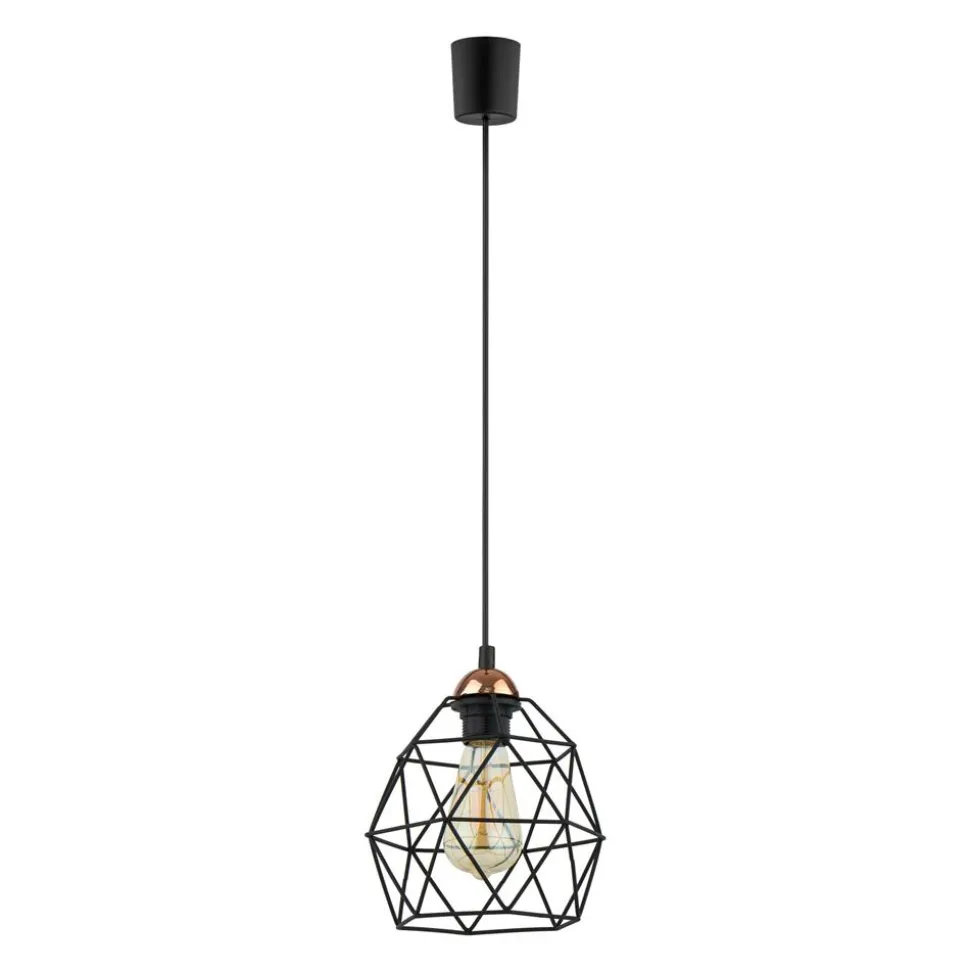 Lampa Wisząca GALAXY Czarny Metalowy Klosz 1xE27 20cm
