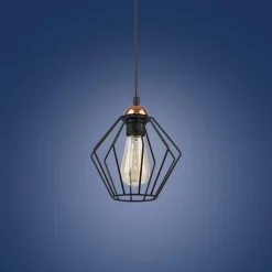 Lampa Wisząca GALAXY Czarny Metalowy Klosz 1xE27 18,5cm