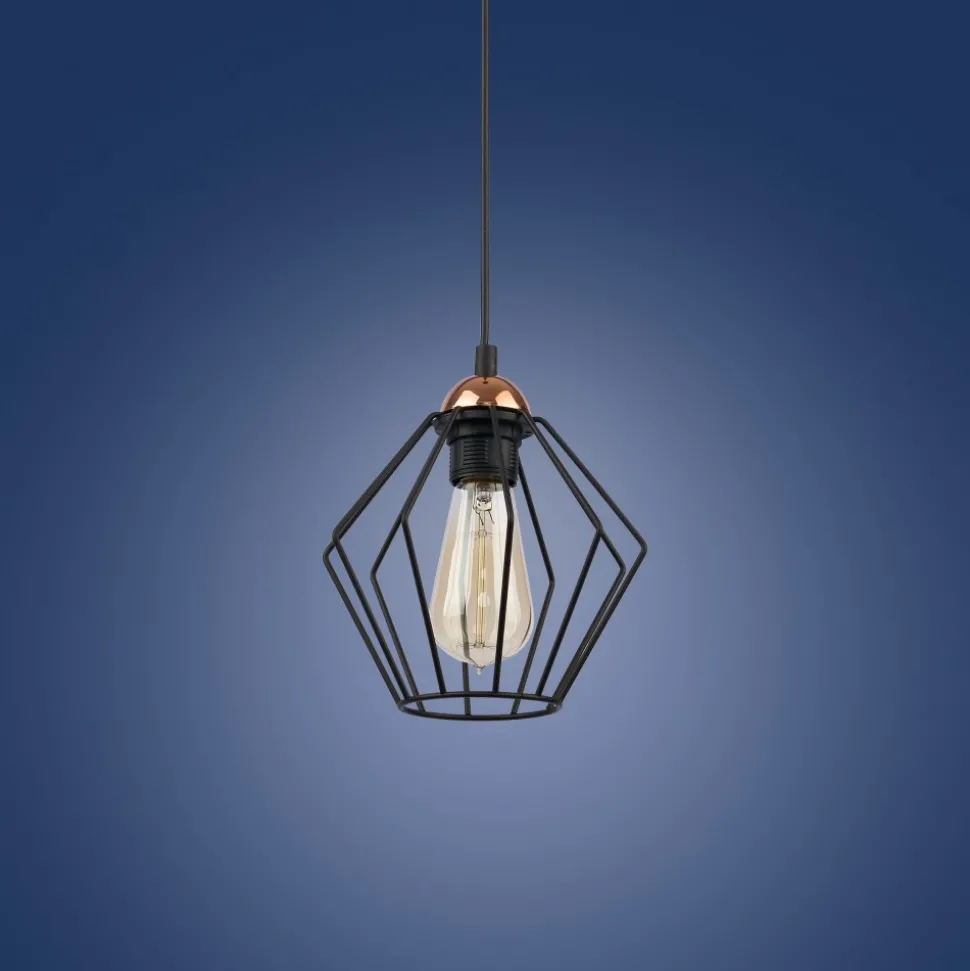 Lampa Wisząca GALAXY Czarny Metalowy Klosz 1xE27 18,5cm