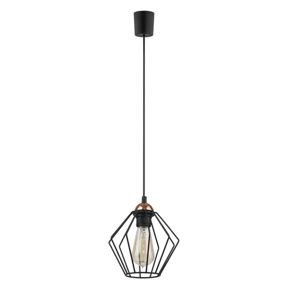 Lampa Wisząca GALAXY Czarny Metalowy Klosz 1xE27 18,5cm