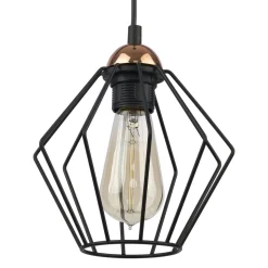 Lampa Wisząca GALAXY Czarny Metalowy Klosz 1xE27 18,5cm