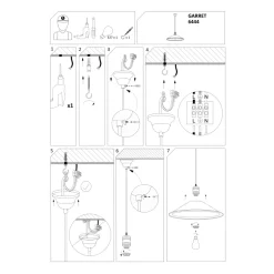 Lampa Wisząca GARRET Miedziany Czarny Metalowy Klosz 1xE27 50cm