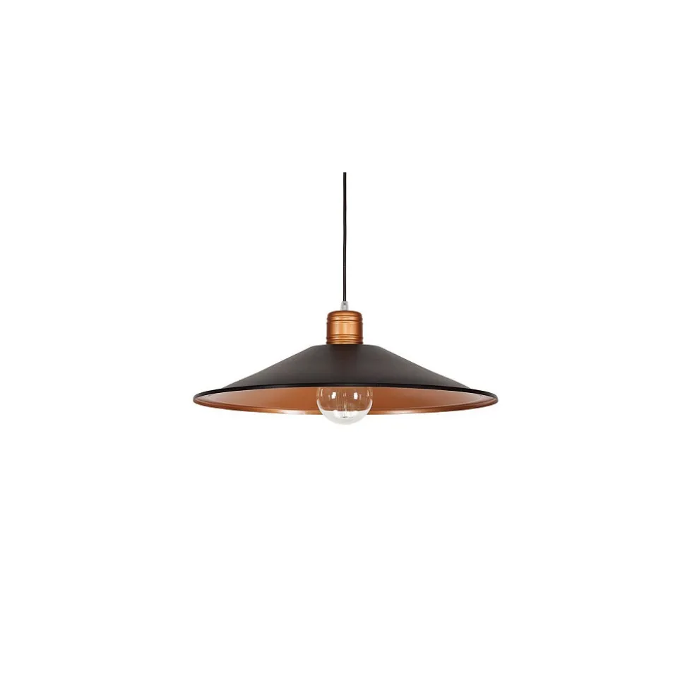 Lampa Wisząca GARRET Miedziany Czarny Metalowy Klosz 1xE27 50cm