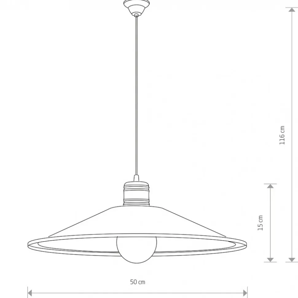 Lampa Wisząca GARRET Miedziany Czarny Metalowy Klosz 1xE27 50cm