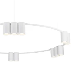 Lampa Wisząca GENESIS Koło Biały 15xGU10 100cm
