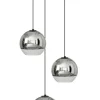 Lampa Wisząca GLOBE PLUS Czarny Srebrny Szklane Klosze 3xE27 50cm