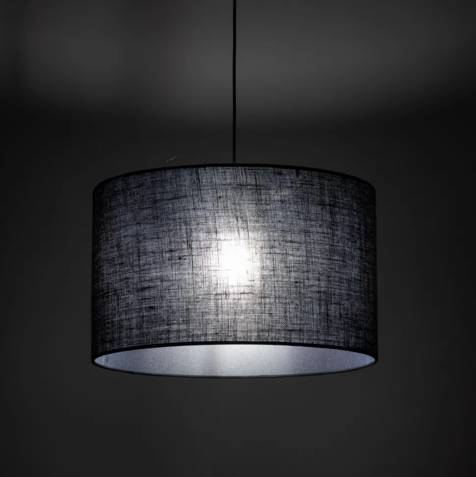 Lampa Wisząca GLORII Czarny Abażur 1xE27 50cm