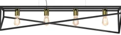 Lampa Wisząca GOTE Czarny Złoty 4xE27