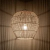Lampa Wisząca HAITI Biały Brązowy Abażur 1xE27 50cm