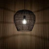 Lampa Wisząca HAITI Czarny Abażur 1x27 43cm