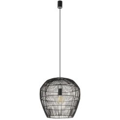 Lampa Wisząca HAITI Czarny Abażur 1x27 43cm