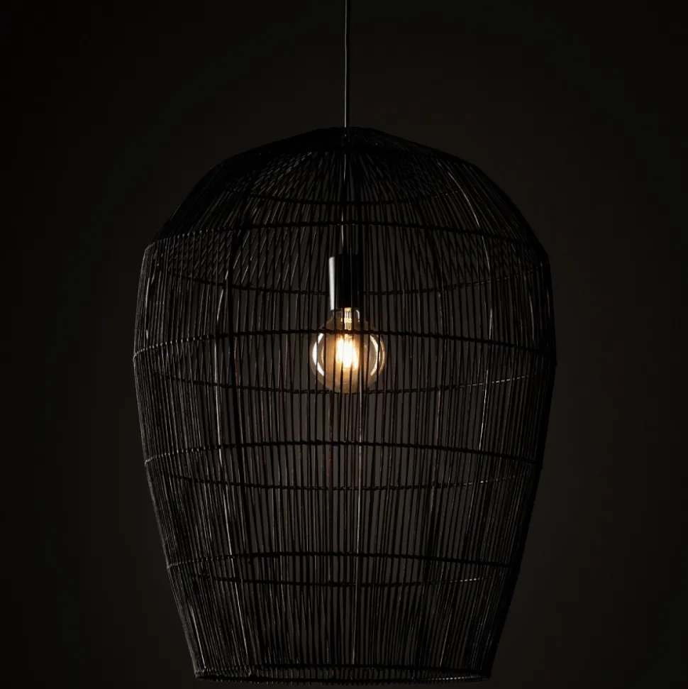 Lampa Wisząca HAITI Czarny Abażur 1x27 53,5cm