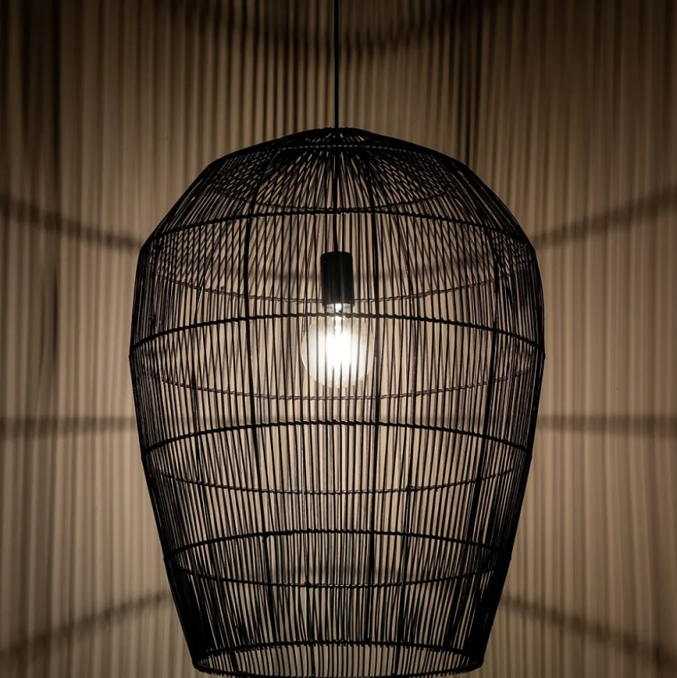 Lampa Wisząca HAITI Czarny Abażur 1x27 53,5cm