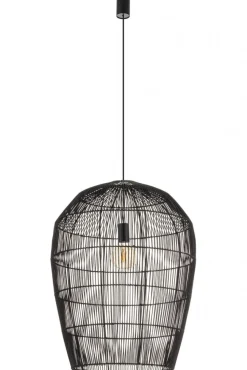 Lampa Wisząca HAITI Czarny Abażur 1x27 53,5cm
