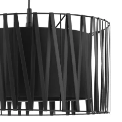 Lampa Wisząca HARMONY Czarny Abażur 1xE27 40cm