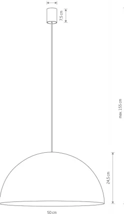 Lampa Wisząca HEMISPHERE L Biały Złoty Metalowy Klosz 4xGX53 50cm