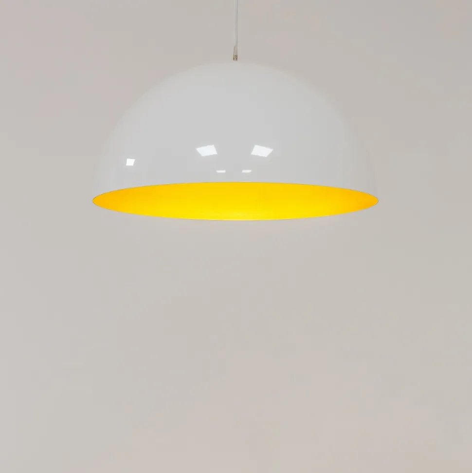 Lampa Wisząca HEMISPHERE L Biały Złoty Metalowy Klosz 4xGX53 50cm