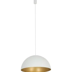 Lampa Wisząca HEMISPHERE L Biały Złoty Metalowy Klosz 4xGX53 50cm