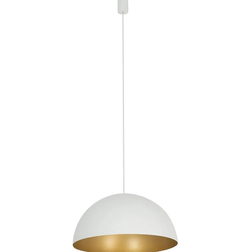 Lampa Wisząca HEMISPHERE L Biały Złoty Metalowy Klosz 4xGX53 50cm