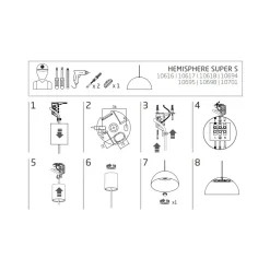 Lampa Wisząca HEMISPHERE S Brązowy Metalowy Klosz 1xGX53 33cm