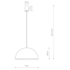 Lampa Wisząca HEMISPHERE S Brązowy Metalowy Klosz 1xGX53 33cm