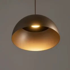 Lampa Wisząca HEMISPHERE S Brązowy Metalowy Klosz 1xGX53 33cm