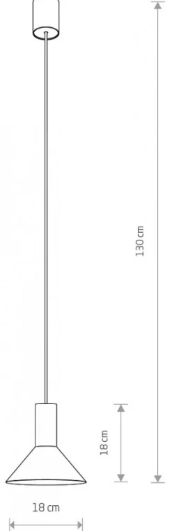 Lampa Wisząca HERMANOS A Czarny Złoty 1xGU10 18cm