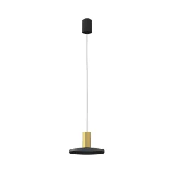 Lampa Wisząca HERMANOS B Czarny Złoty 1xGU10 20cm