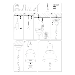 Lampa Wisząca HIGH-BAY Czarny 1xE27 36,5cm